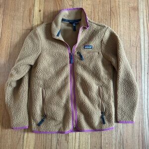Patagonia Brown Fleece with Purple Accents